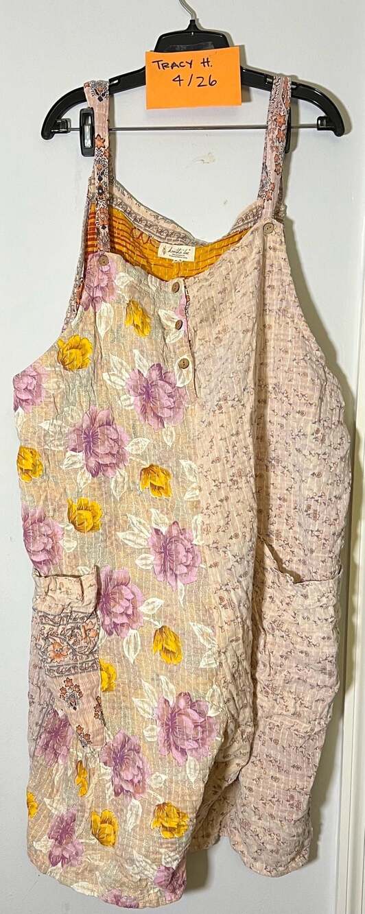 Kantha Bae Hand Painted Floral Seeker Shortalls